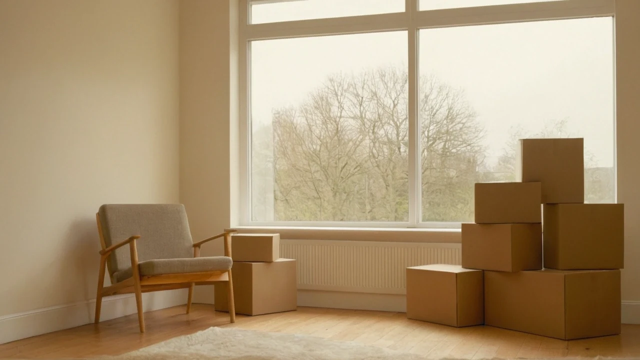 Ruhevolle, gedämpfte Szene im Wohnraum