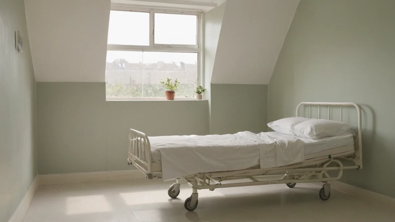 Ruhevolle Stille in einem Krankenhauszimmer